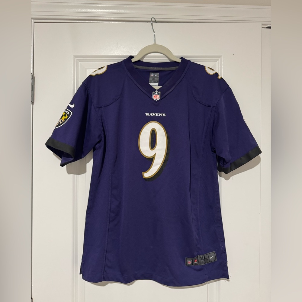 Purple Nike Ravens Justin Tucker Jersey